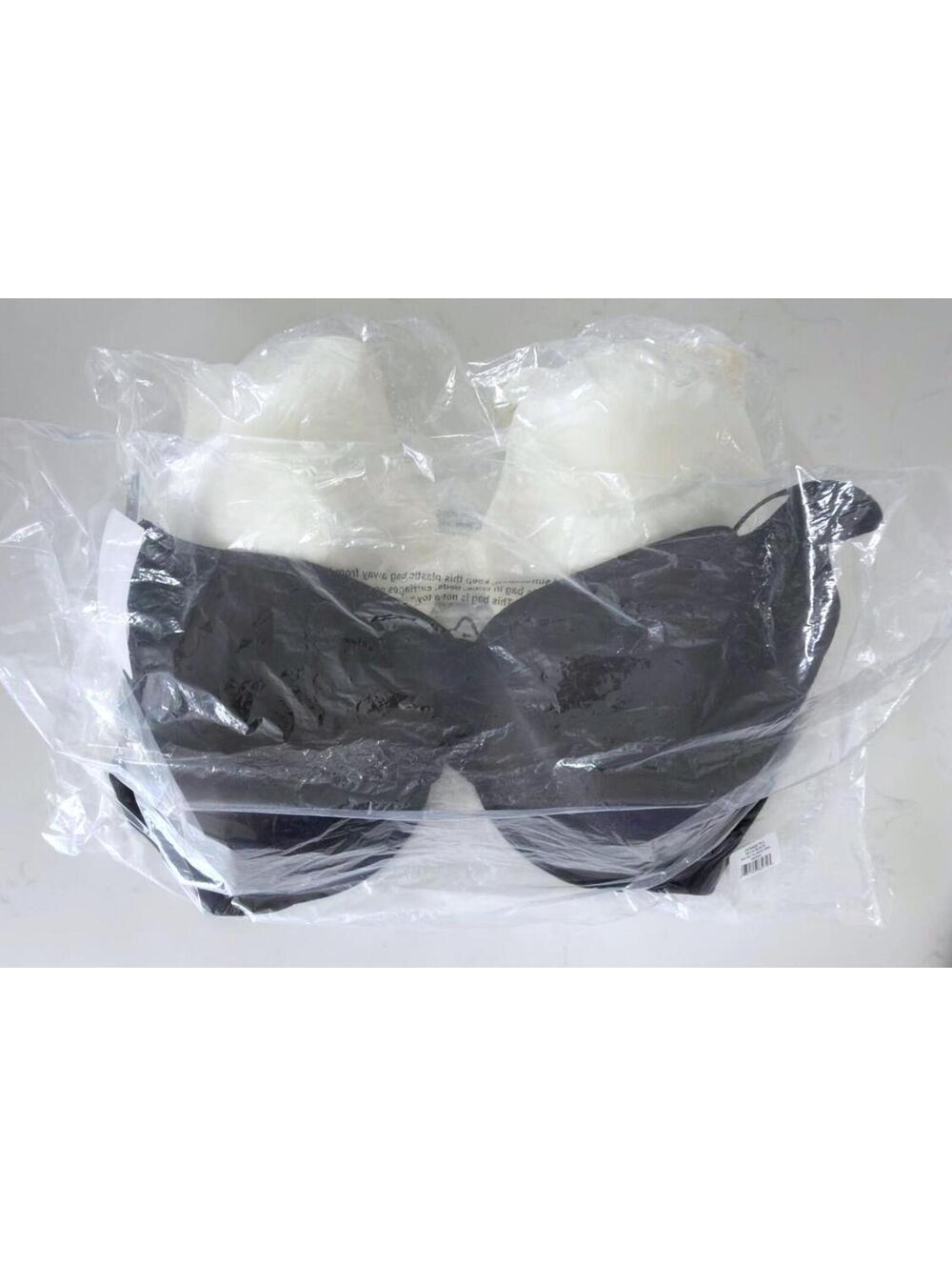 Dreamfit Black White Black Plunge Bra Bundle Size 46DDD
